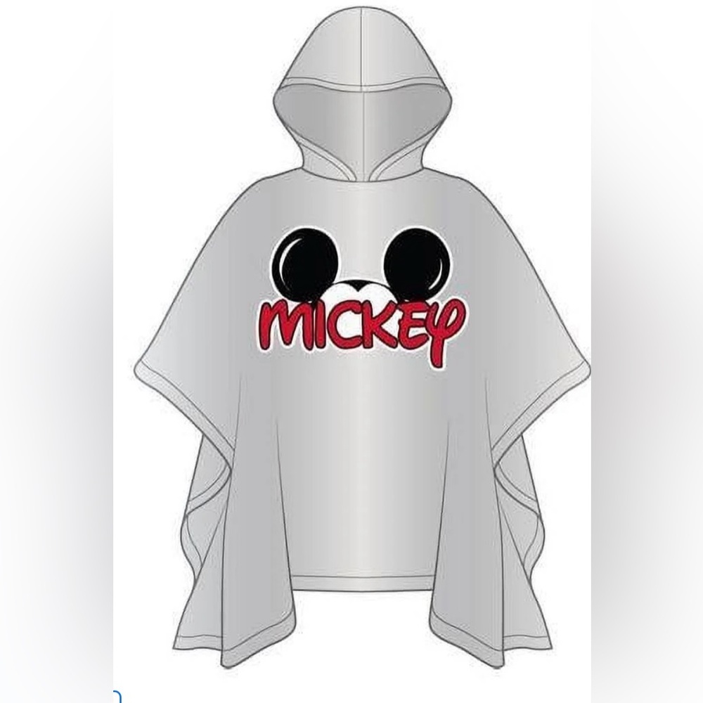 New Disney Mickey Mouse 100% Waterproof Adult Poncho Jerry Leigh One Size All